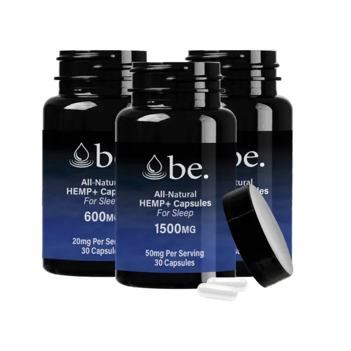 3 bottles of CBD capsules for sleep.